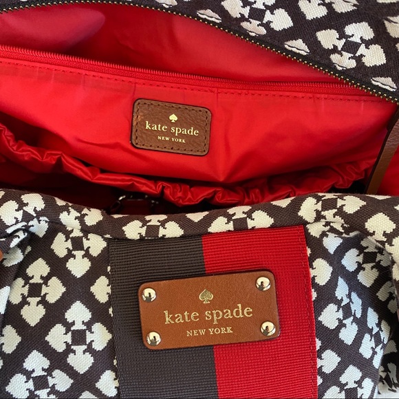Kate spade heart print multi purpose canvas and leather tote - Picture 8 of 11
